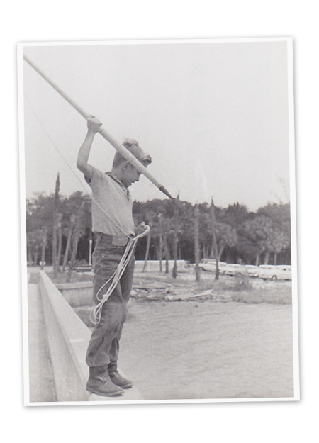 A young Skip Steele on the native Florida Waterways