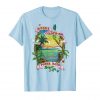 Image of a baby blue colored Smoke Colombian Red Bud Vintage Marijuana T-shirt from Ganja Outpost