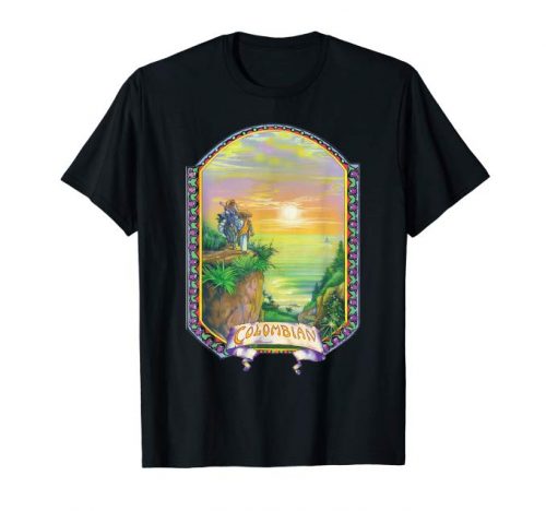 Image of a black colored Colombian Gold Vintage Marijuana T-shirt from Ganja Outpost