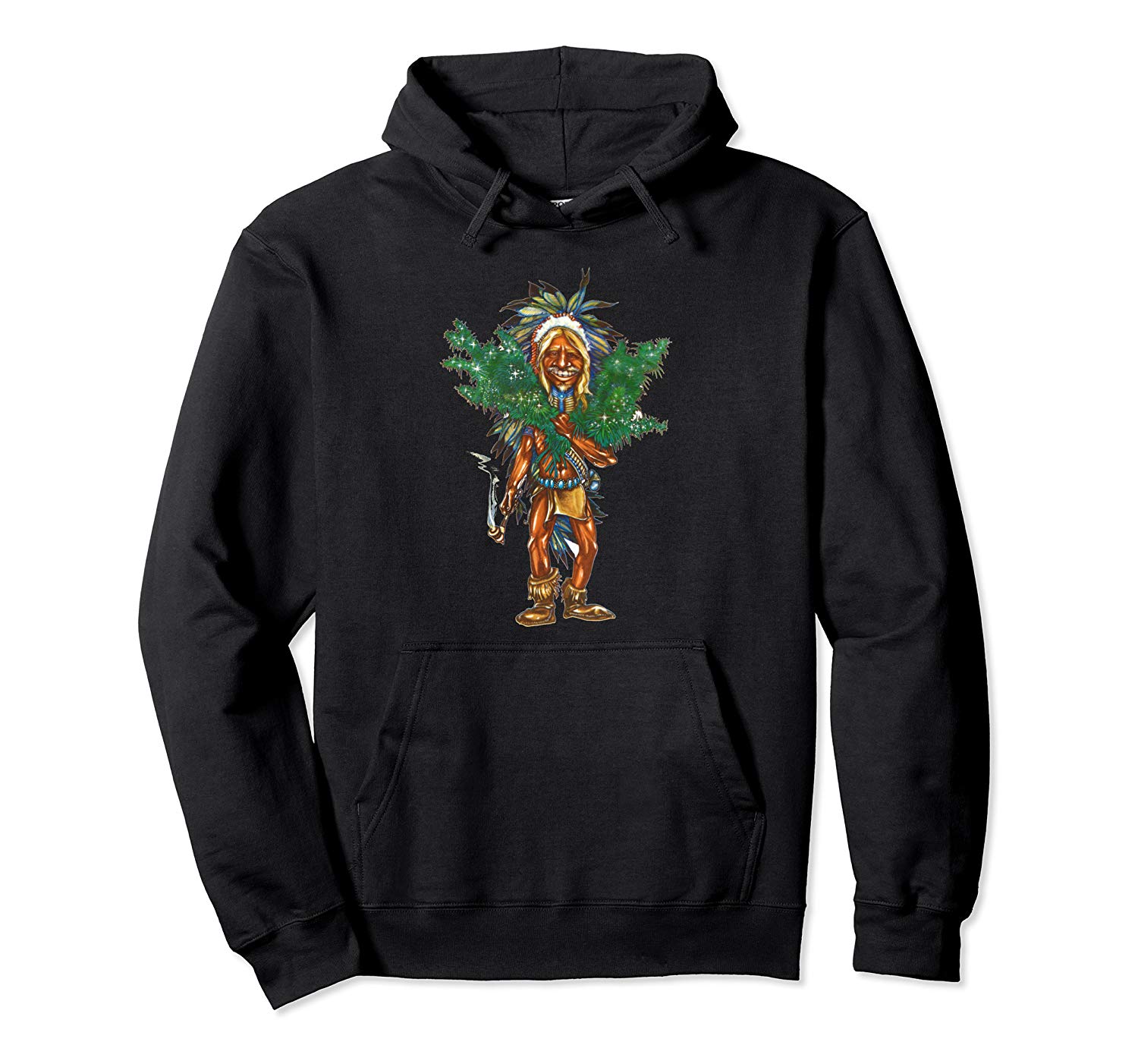 An image of a black cannabis grower hoodie from Ganja Outpost.