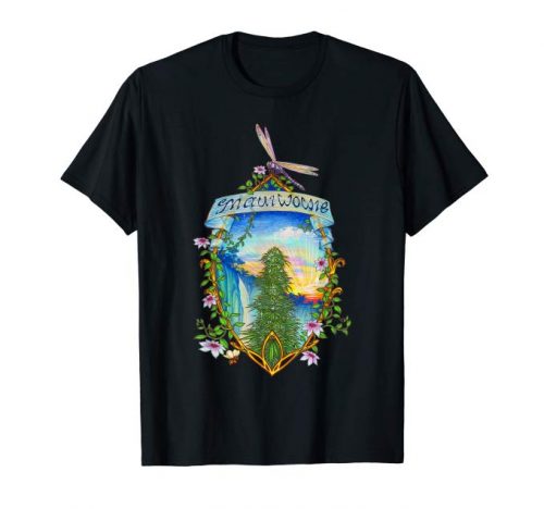 Image of a black Maui Wowie VIntage Marijuana T-shirt from Ganja Outpost