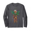 An image of a dark heather cannabis grower long sleeve t-shirt from Ganja Outpost.