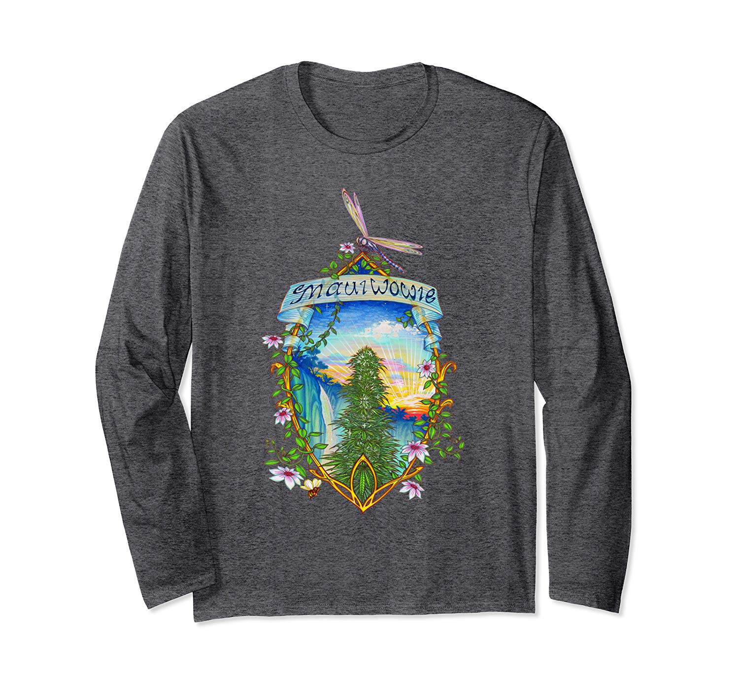 Maui Wowie Vintage Marijuana & Retro Weed Gift Long Sleeve T-Shirt