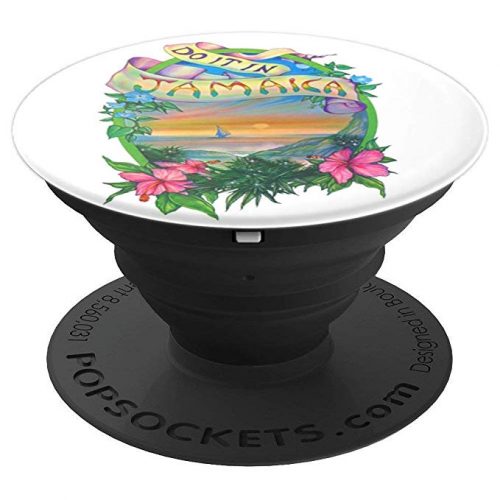 Expanded view of the Do it in Jamaica Marijuana inspired popsocket from Ganja Outpost