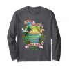 Image of a dark heather colored Smoke Colombian Red Bud Vintage Marijuana Long Sleeve T-shirt from Ganja Outpost