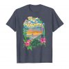 Image of a heather blue colored Do it in Jamaica Vintage Marijuana T-shirt from Ganja Outpost