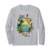 Image of a heather grey colored Smoke Colombian Red Bud Vintage Marijuana Long Sleeve T-shirt from Ganja Outpost