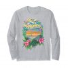 Image of a heather grey colored Do it in Jamaica Vintage Marijuana Long Sleeve T-shirt from Ganja Outpost