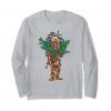 An image of a heather grey cannabis grower long sleeve t-shirt from Ganja Outpost.
