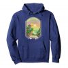 Image of a navy colored Colombian Gold Vintage Marijuana Pullover Hoodie from Ganja Outpost.