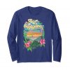 Image of a navy colored Do it in Jamaica Vintage Marijuana Long Sleeve T-shirt from Ganja Outpost