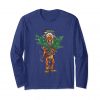 An image of a navy cannabis grower long sleeve t-shirt from Ganja Outpost.