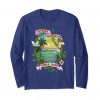 Image of a navy colored Smoke Colombian Red Bud Vintage Marijuana Long Sleeve T-shirt from Ganja Outpost
