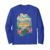 Image of a royal blue colored Do it in Jamaica Vintage Marijuana Long Sleeve T-shirt from Ganja Outpost