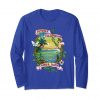 Image of a royal blue colored Smoke Colombian Red Bud Vintage Marijuana Long Sleeve T-shirt from Ganja Outpost