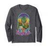 An Image of the dark heather Smoke Marijuana Long Sleeve T-shirt from Ganja Outpost