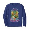 An Image of the navy Smoke Marijuana Long Sleeve T-shirt from Ganja Outpost