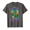 An Image of the asphalt Magic Island Marijuana T-shirt from Ganja Outpost