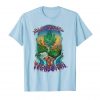 An Image of the baby blue Magic Island Marijuana T-shirt from Ganja Outpost