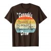An image of a brown colored Retro Cannabis Crew T-shirt from Ganja Outpost.