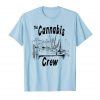 AN image of a blue colored Cannabis Crew T-shirt from Ganja Outpost.