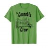 AN image of a green colored Cannabis Crew T-shirt from Ganja Outpost.