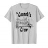 AN image of a silver colored Cannabis Crew T-shirt from Ganja Outpost.