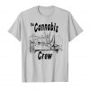 AN image of a silver colored Cannabis Crew T-shirt from Ganja Outpost.
