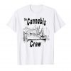 AN image of a white colored Cannabis Crew T-shirt from Ganja Outpost.
