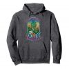 An image of a dark heather magic island marijuana pullover hoodie available at GanjaOutpost.com