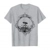 An Image of a heather grey Magic Mushroom tshirt from Ganja Outpost vintage psychedelic apparel.