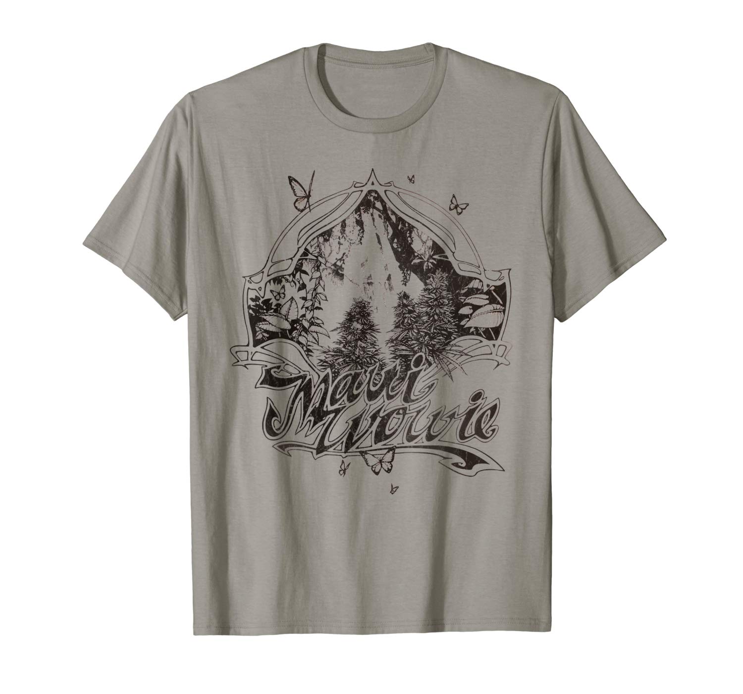 Maui Wowie Blackline Vintage Marijuana T-Shirt