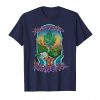 An Image of the navy Magic Island Marijuana T-shirt from Ganja Outpost