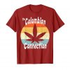 An image of a red retro Colombian Connection T-shirt from Ganja Outpost.