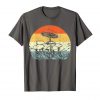 An image of a asphalt retro pschyedelic mushrooms t-shirt exclusively available from Ganja Outpost.