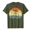 An image of a olive retro pschyedelic mushrooms t-shirt exclusively available from Ganja Outpost.
