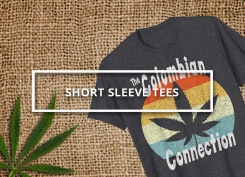 An image of a link to the short sleeve t-shirts available on Ganja Outpost.